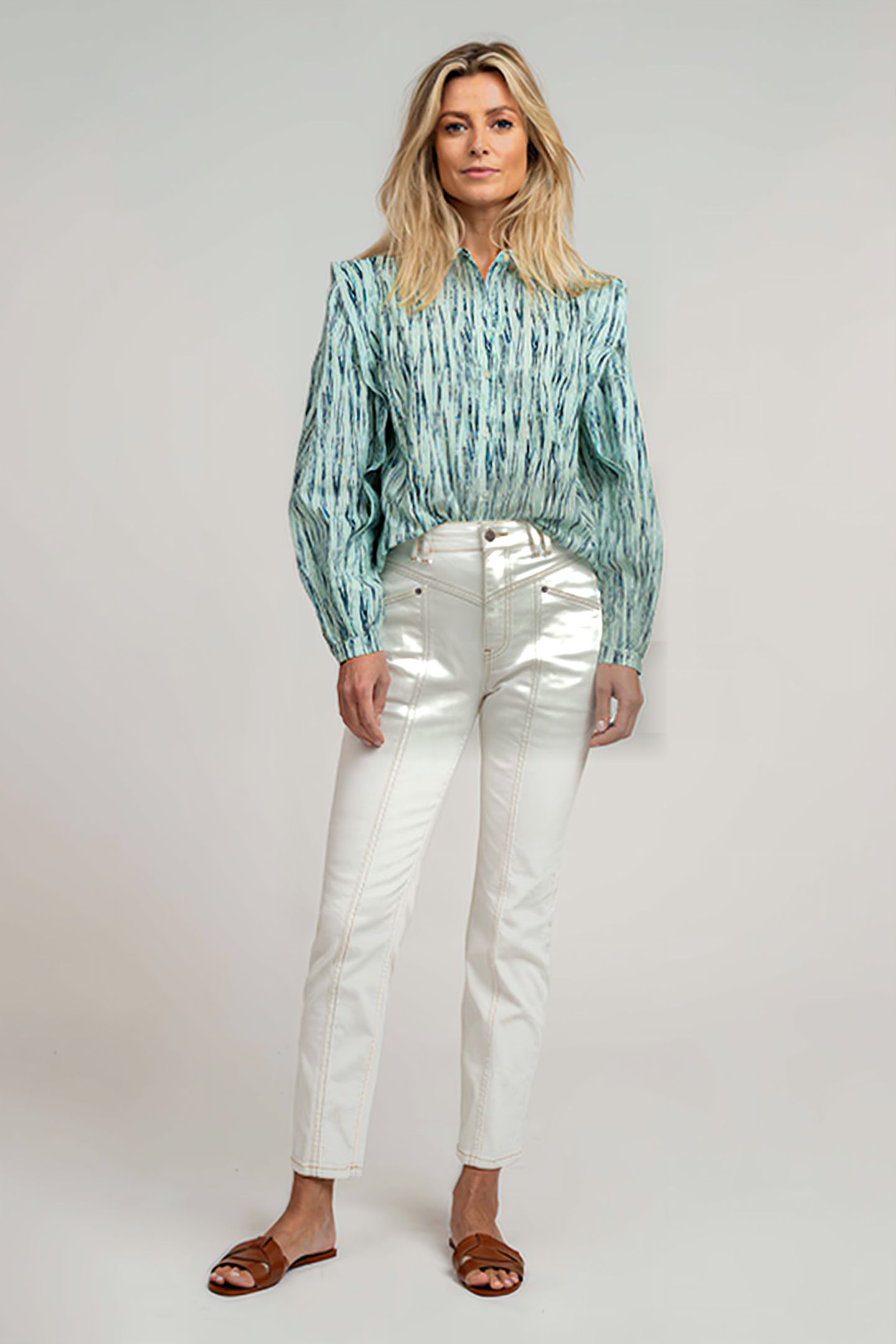 RAINA BLOUSE SHIBORI LAGOON 1