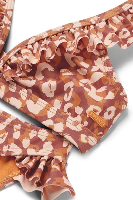 GIRLS BELLA BIKINI SET LUSH LEOPARD FROZEN CHOCO BROWN 3