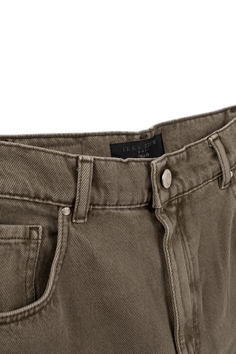KHAKI HIGH-WAIST WIDE-LEG JEANS 7