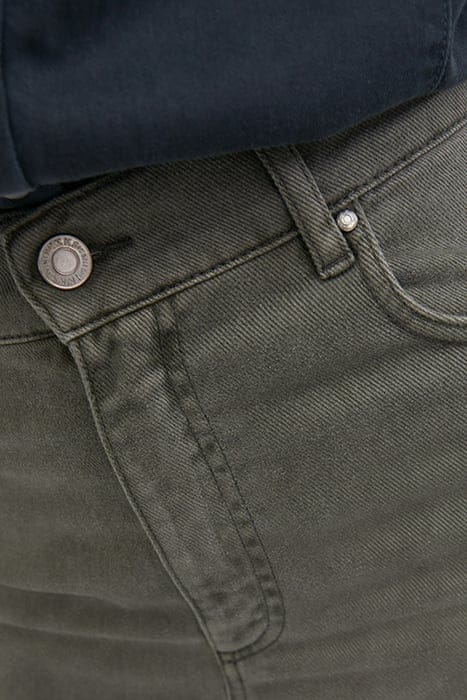 KHAKI HIGH-WAIST WIDE-LEG JEANS 6