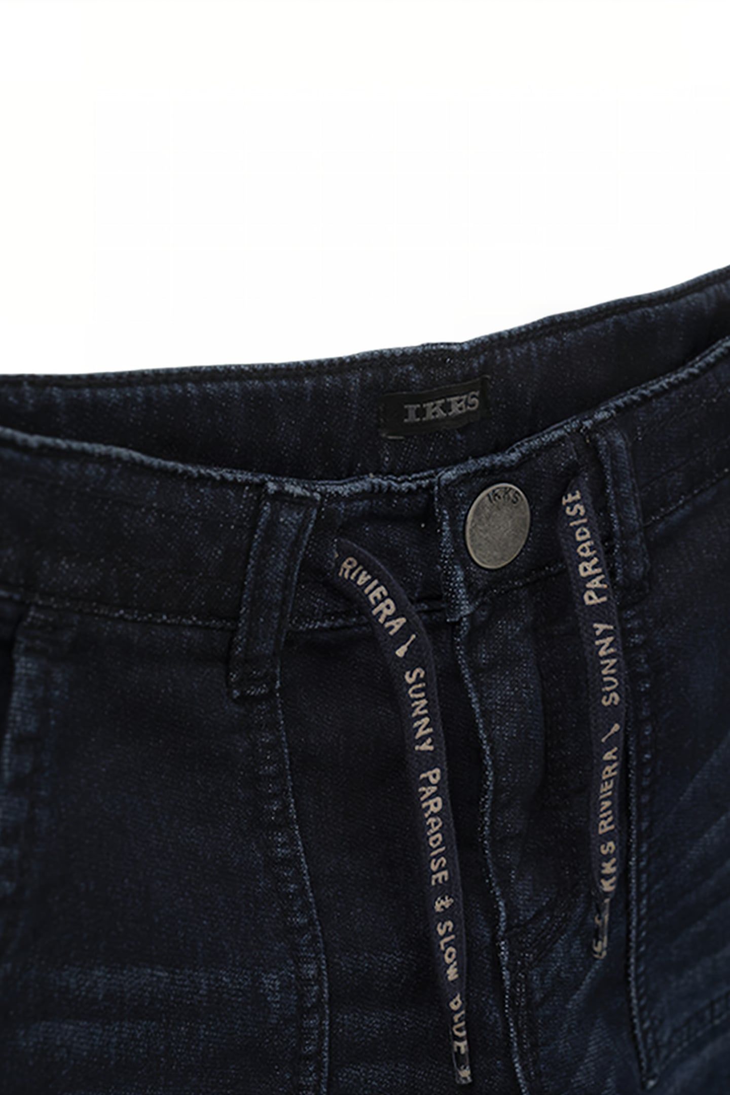 BOYS’ RAW DENIM BERMUDA SHORTS WITH SLOGAN CORDS 5