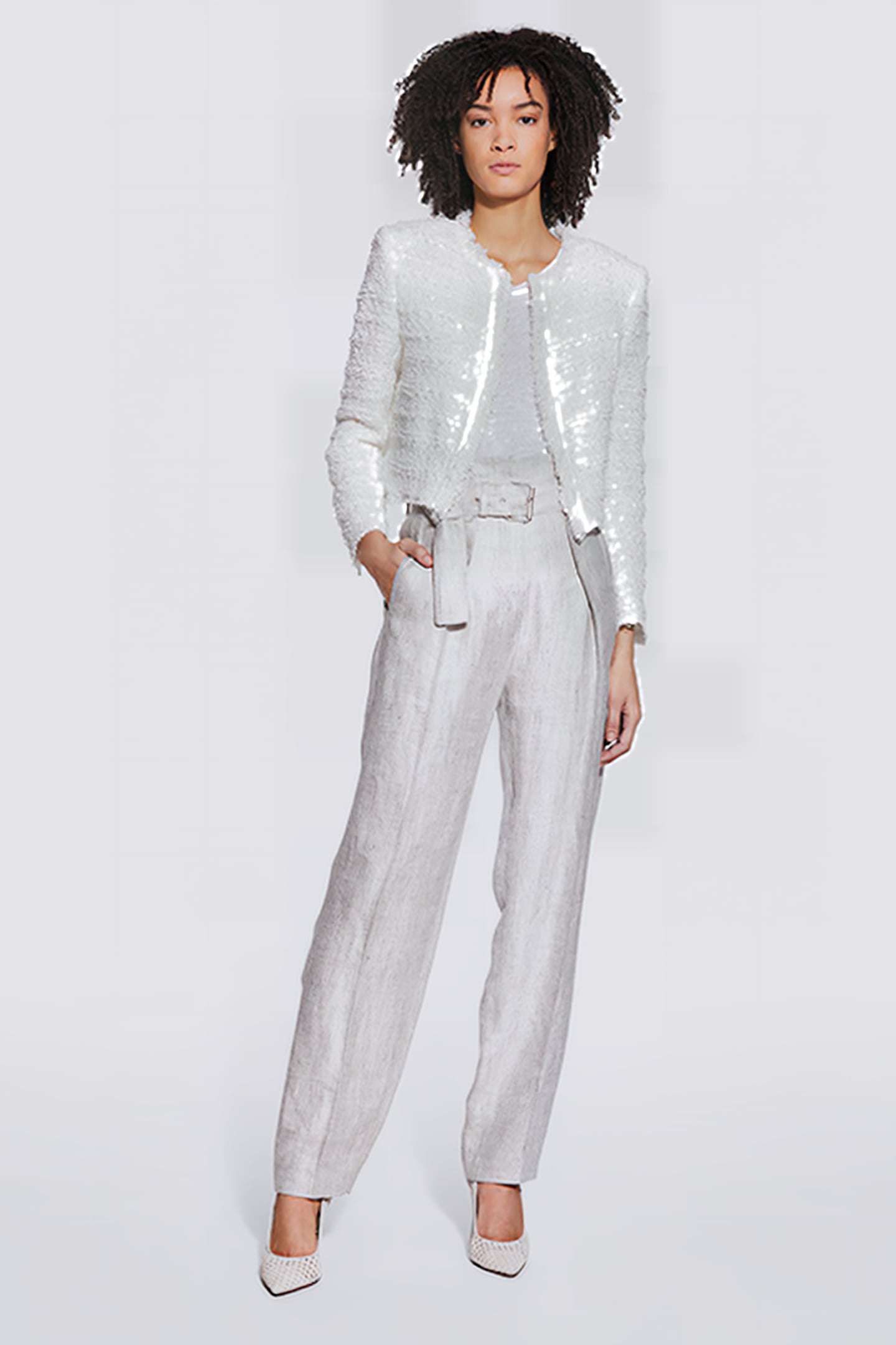 NAJAVA STRAIGHT PANT IN ECRU/GREY 1