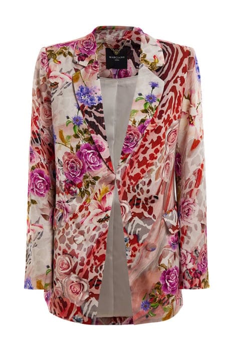MARCIANO BY GUESS HOPE FLORAL BLAZER ROSE SHADOW PRINT 1