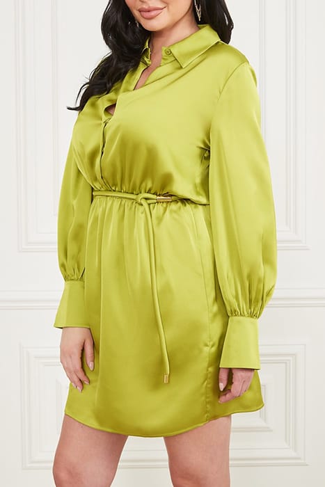 MARCIANO BY GUESS PETRA DRESS SOLID TAKE ROOT GREEN 1