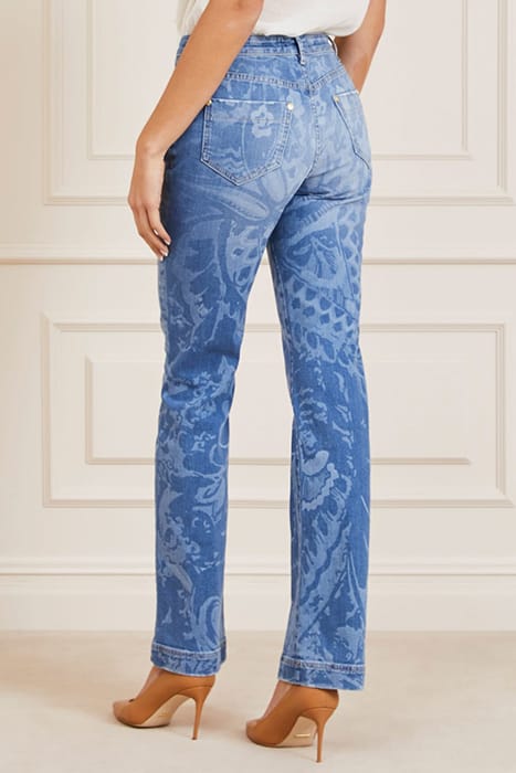 MARCIANO BY GUESS LASER BROKEN DENIM LIGHT BLUE STRAIGHT WAS 2