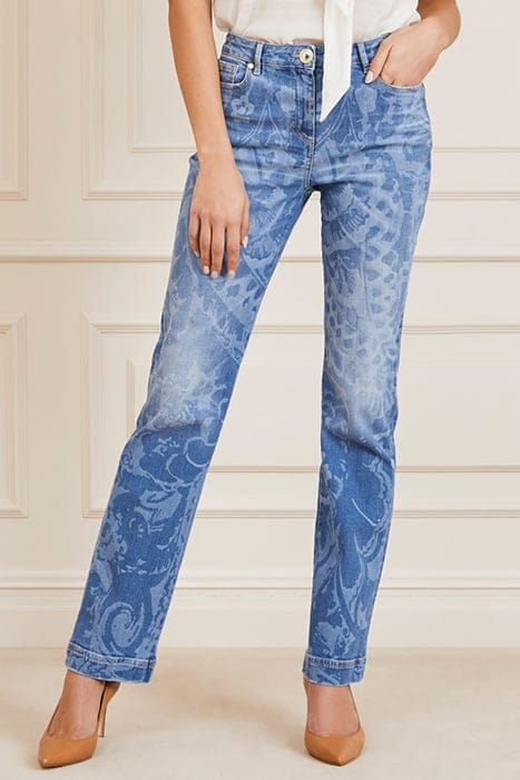 MARCIANO BY GUESS LASER BROKEN DENIM LIGHT BLUE STRAIGHT WAS 1