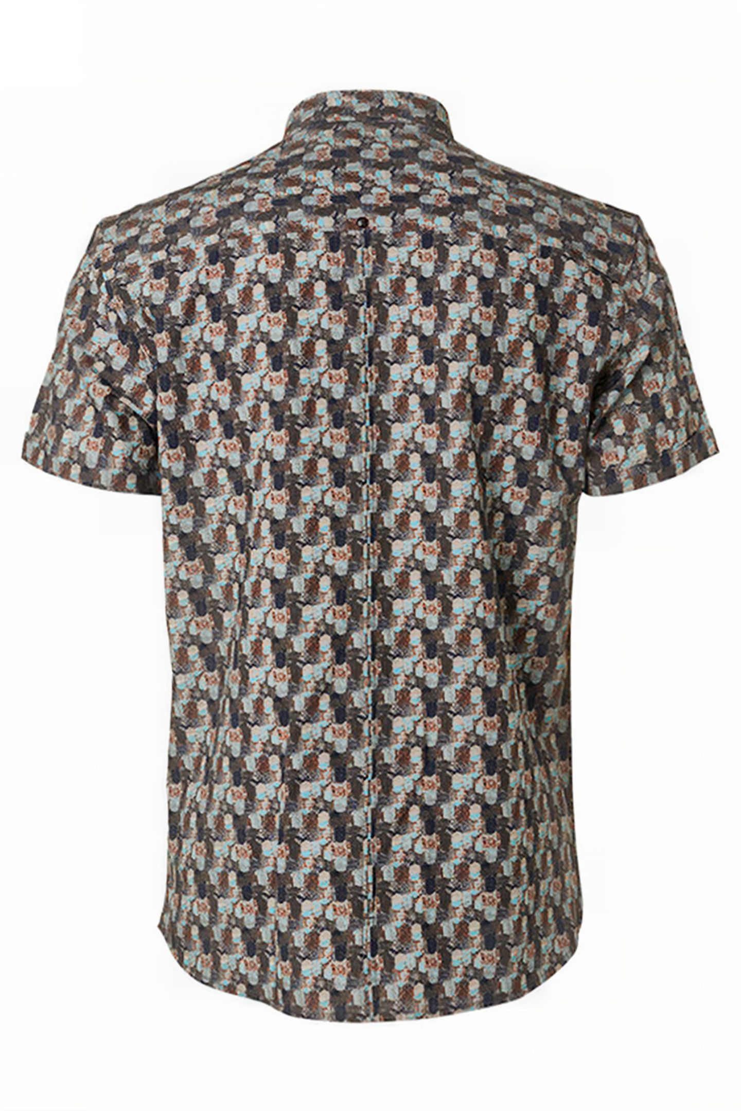 SHIRT SHORT SLEEVE ALLOVER PRINTED LIGHT AQUA 5