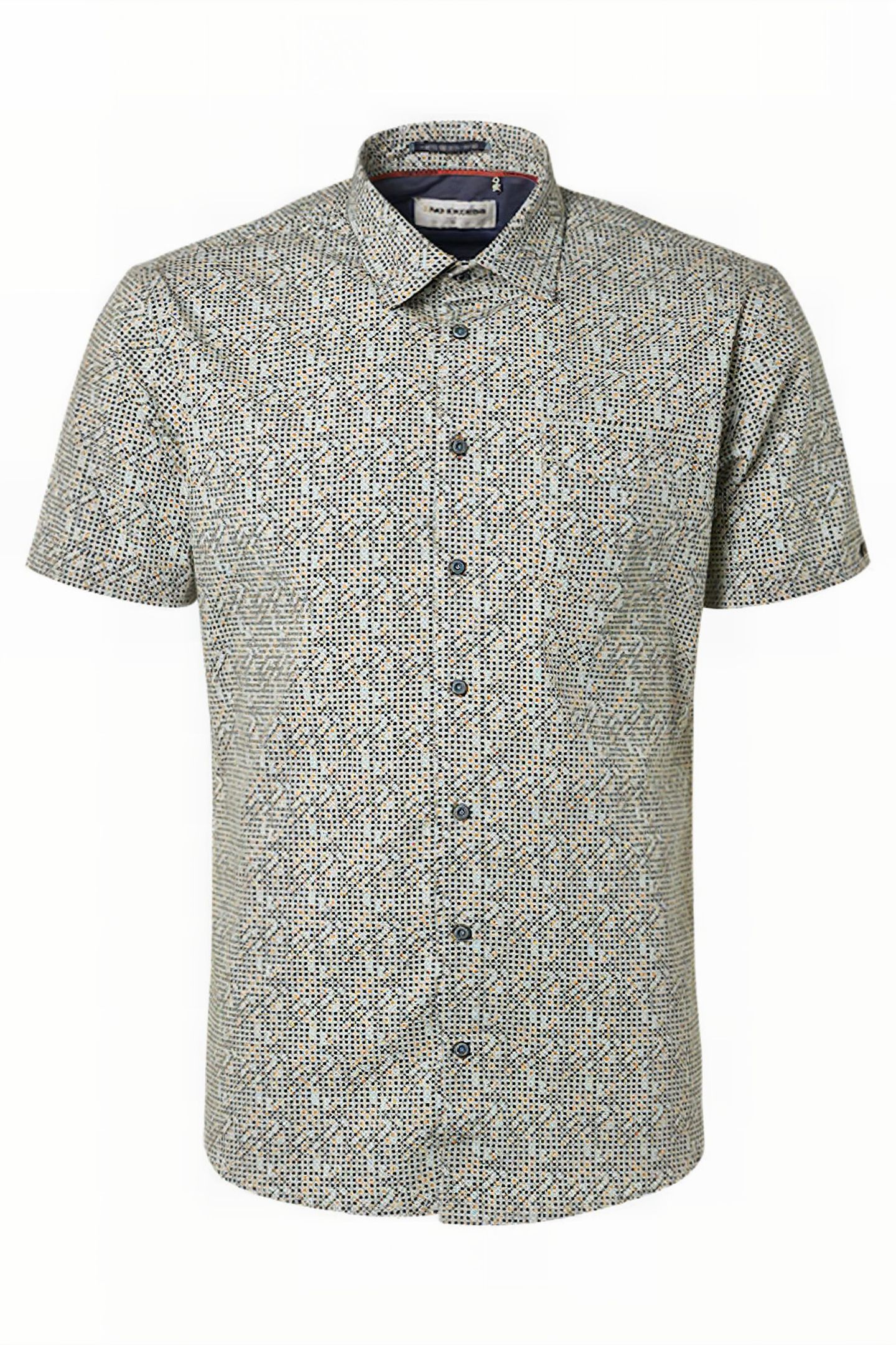 SHIRT SHORT SLEEVE ALLOVER PRINTED STRETCH LIGHT AQUA 4