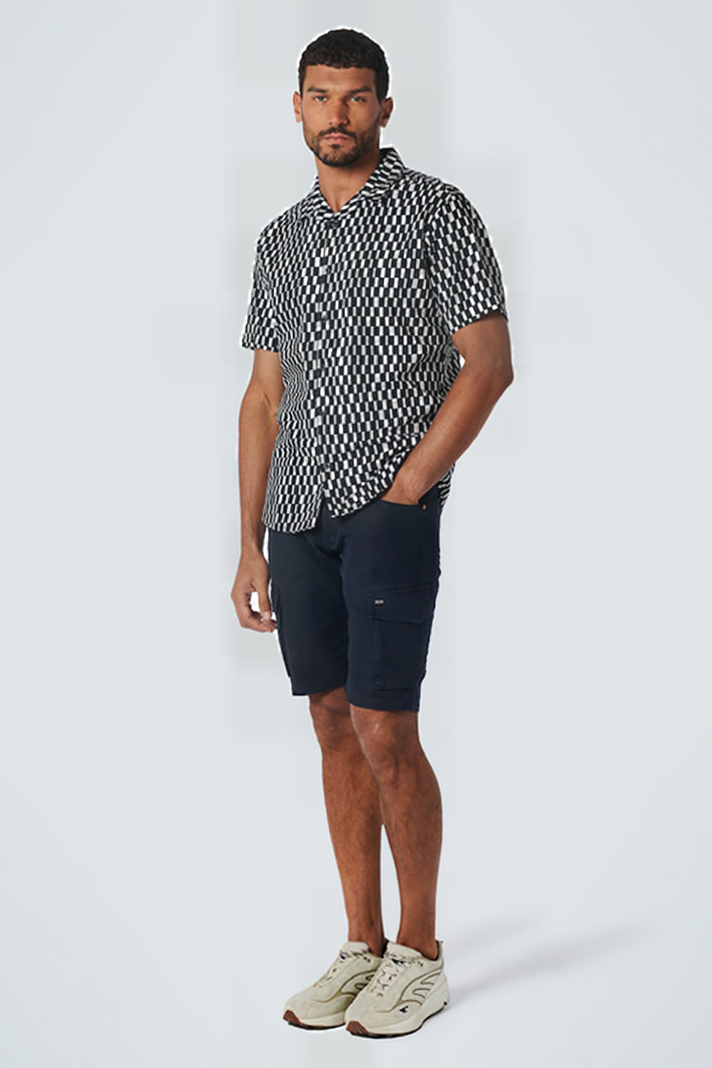 SHIRT SHORT SLEEVE RESORT COLLAR ALLOVER PRINTED NIGHT 3
