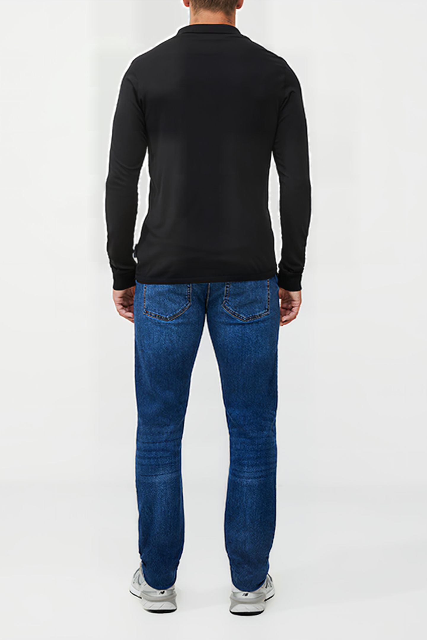 2 PACK LONG SLEEVE POLO SHIRT BLACK 3