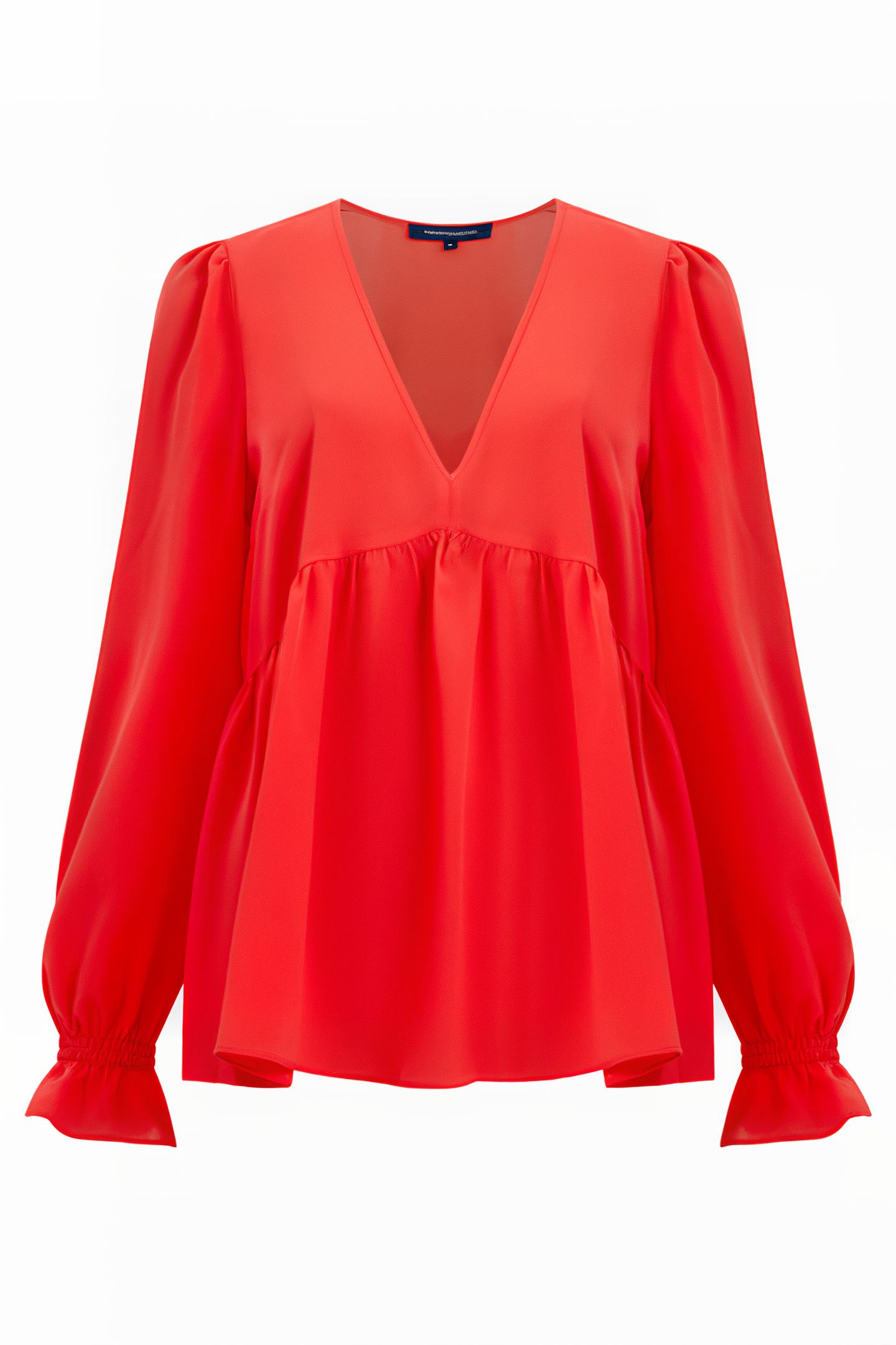 CREPE LIGHT V NECK TOP BITTERSWEET 4