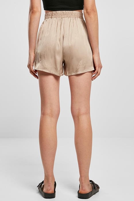 LADIES VISCOSE SATIN RESORT SHORTS SOFTTAUPE 2