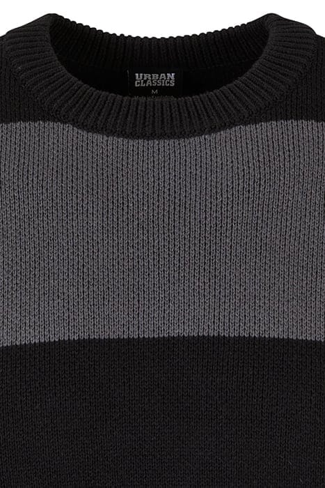 HEAVY OVERSIZED STRIPED SWEATSHIRT BLACK/DARKSHADOW 8