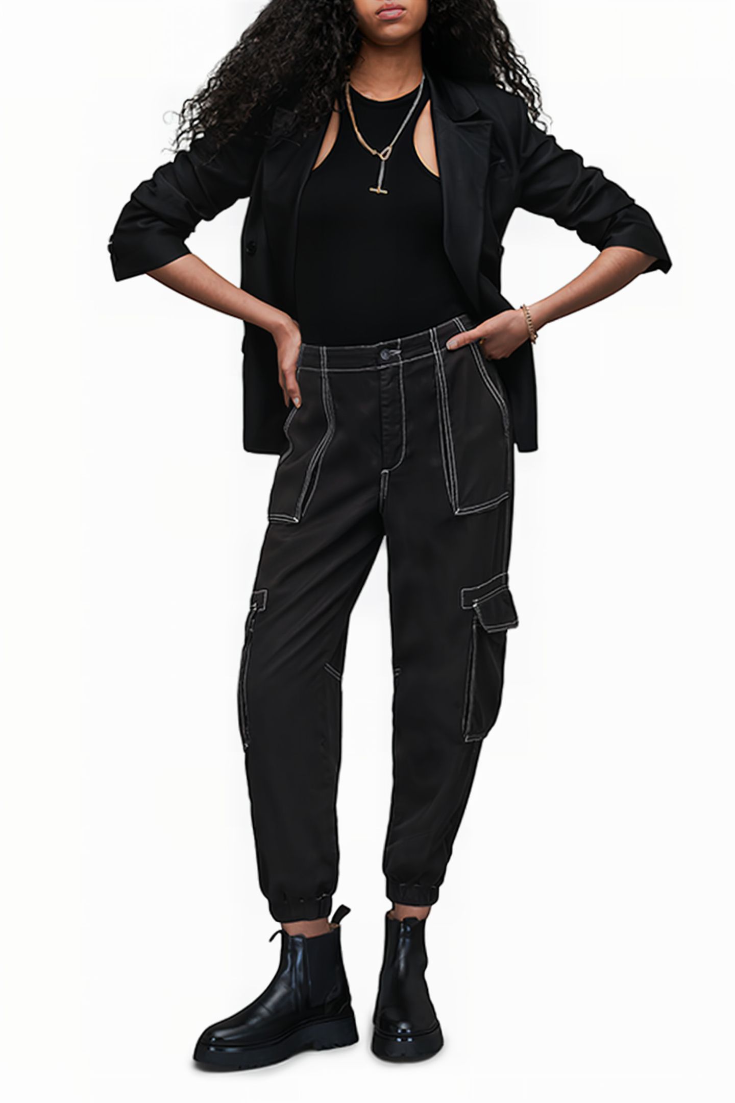 FRIEDA STITCH TROUSE BLACK 1
