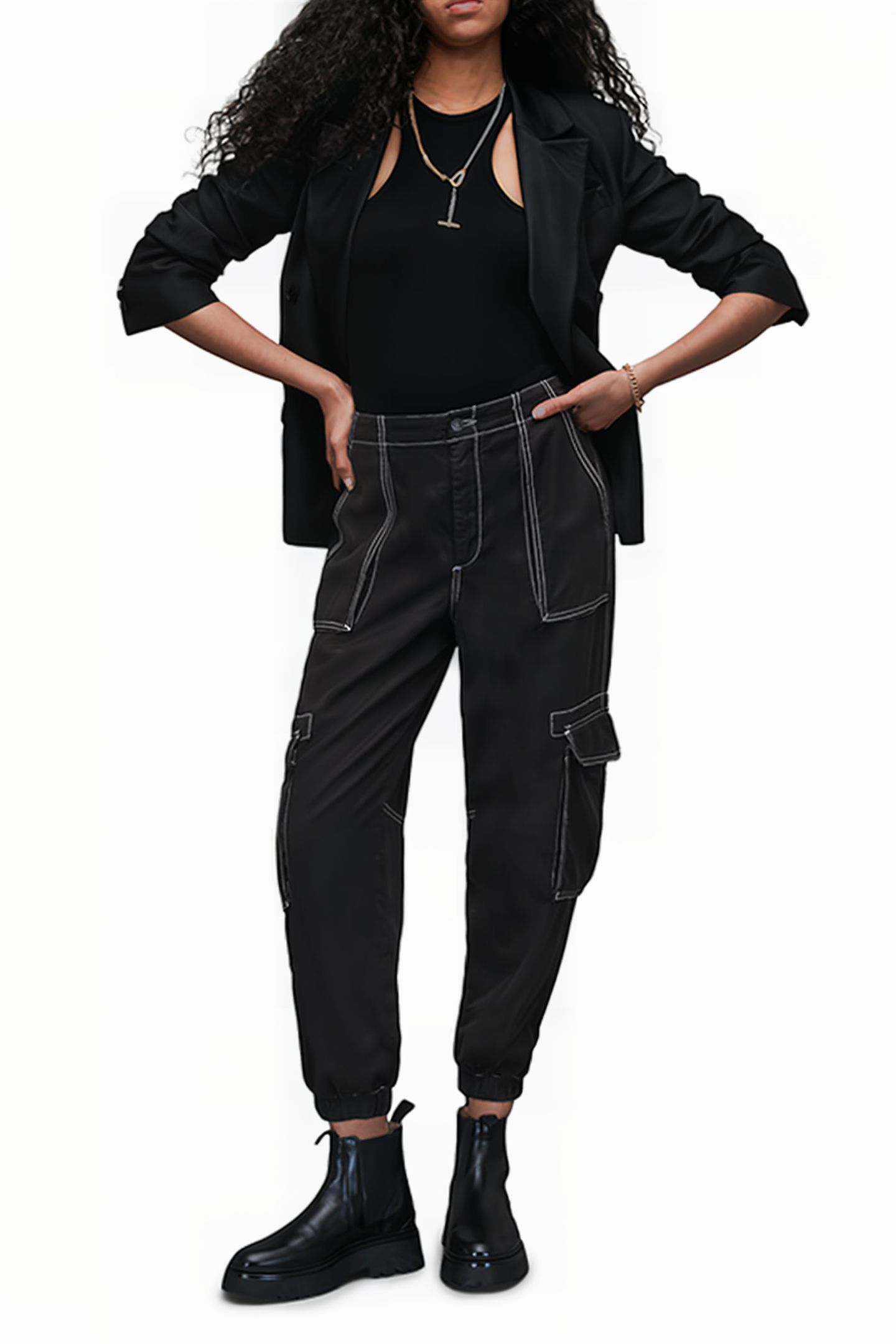 FRIEDA STITCH TROUSE BLACK 7