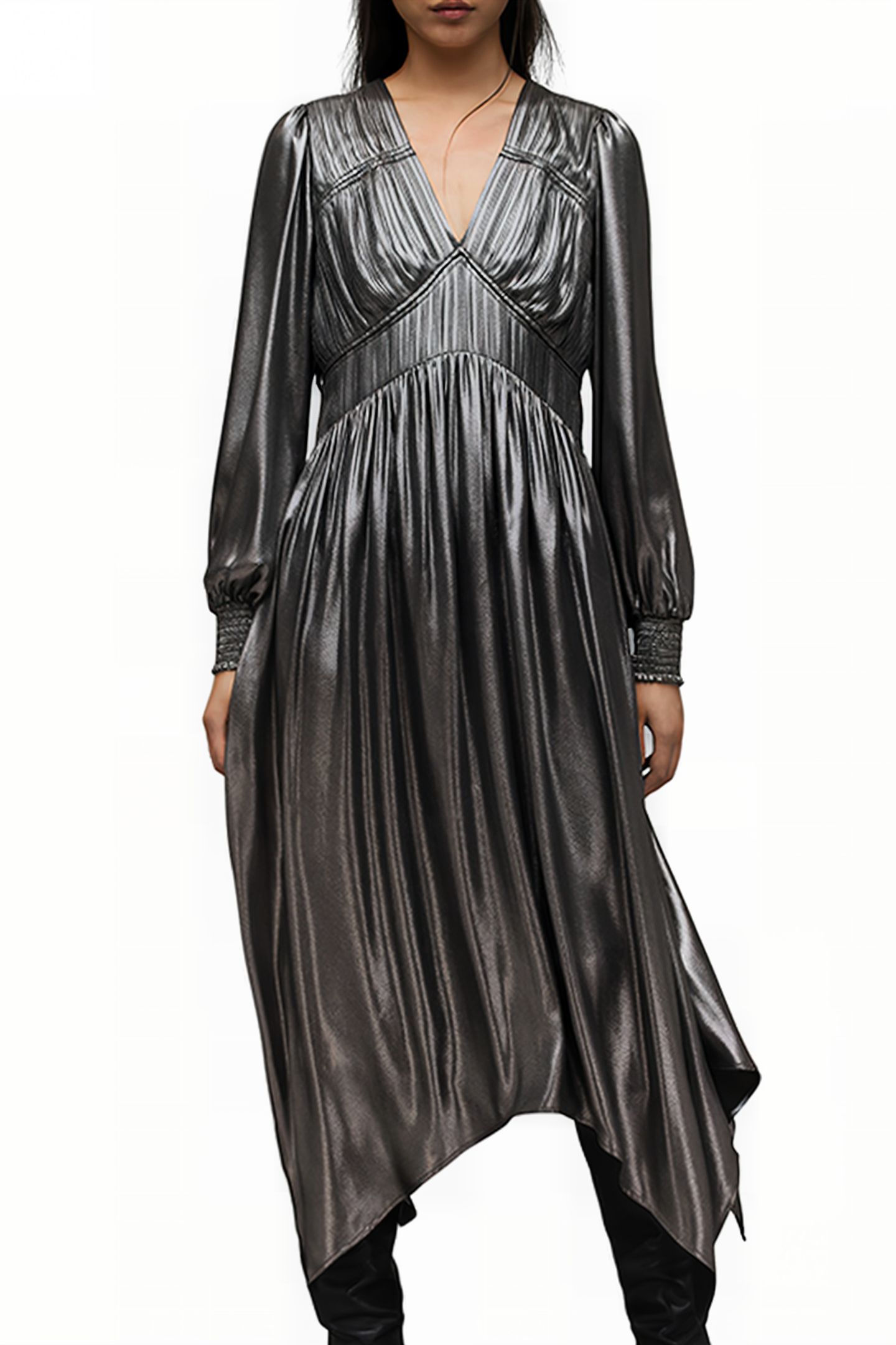 ESTELLE METALLIC DRE GUNMETAL GREY 1