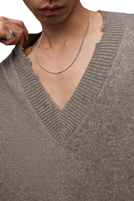 VICIOUS VNECK FAWN BROWN MARL 7