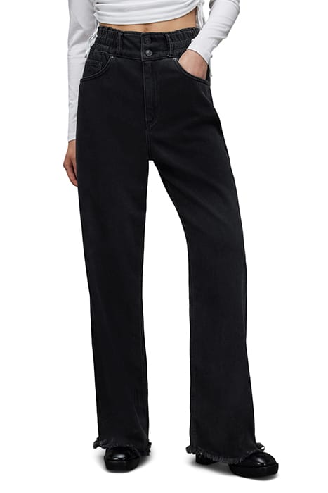 HAILEY WIDE LEG JEAN WASHED BLACK 1