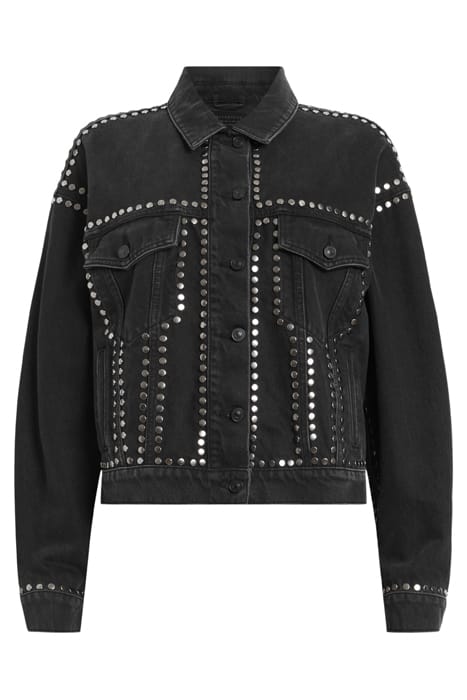 BELLA STUD DENIM JAC BLACK 4