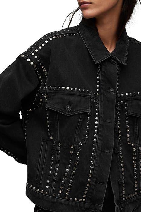BELLA STUD DENIM JAC BLACK 9