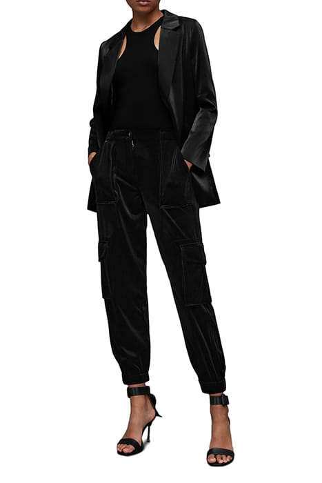 FRIEDA VELVET TROUSE BLACK 2