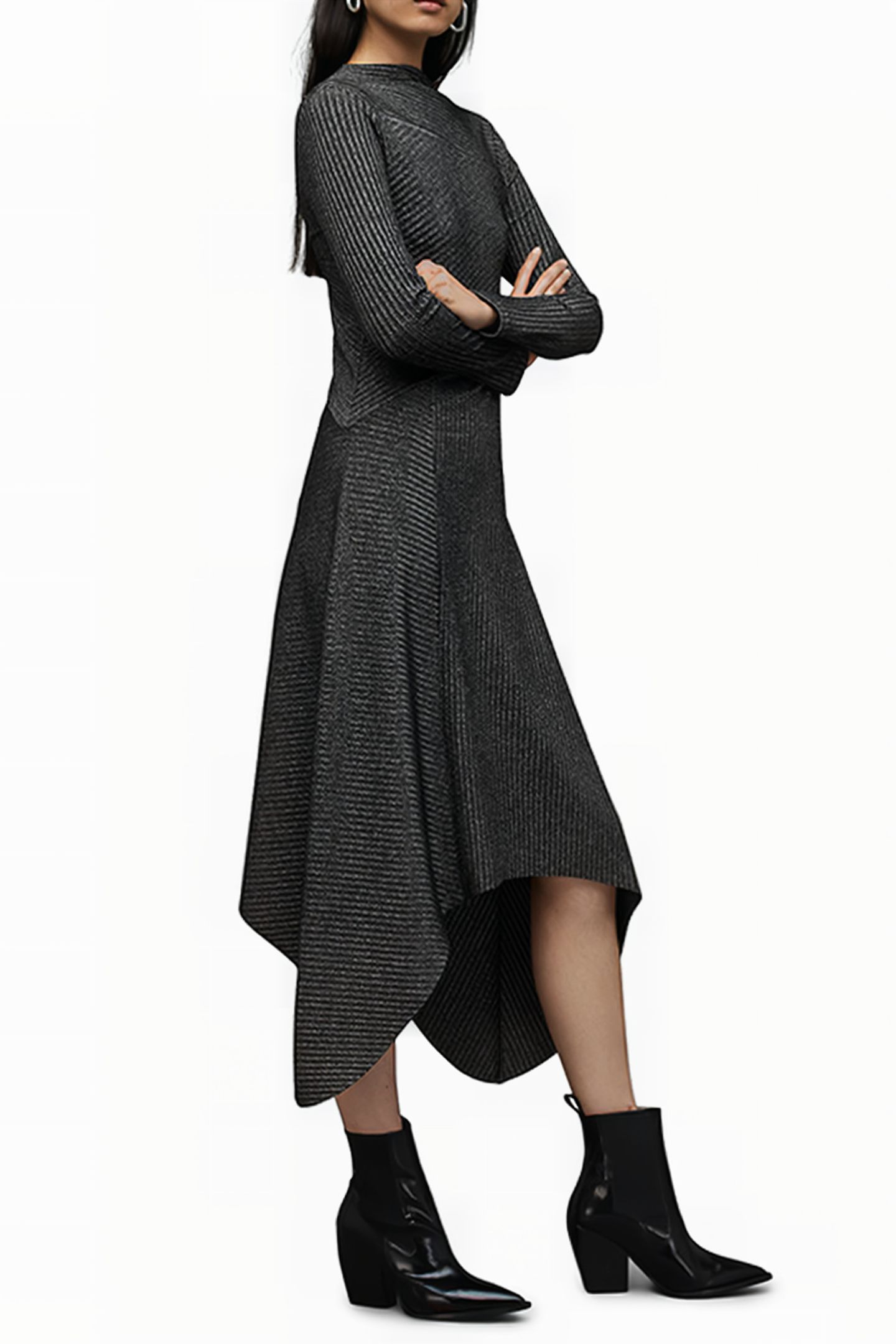 GIA SPARKLE DRESS DARK SILVER 4