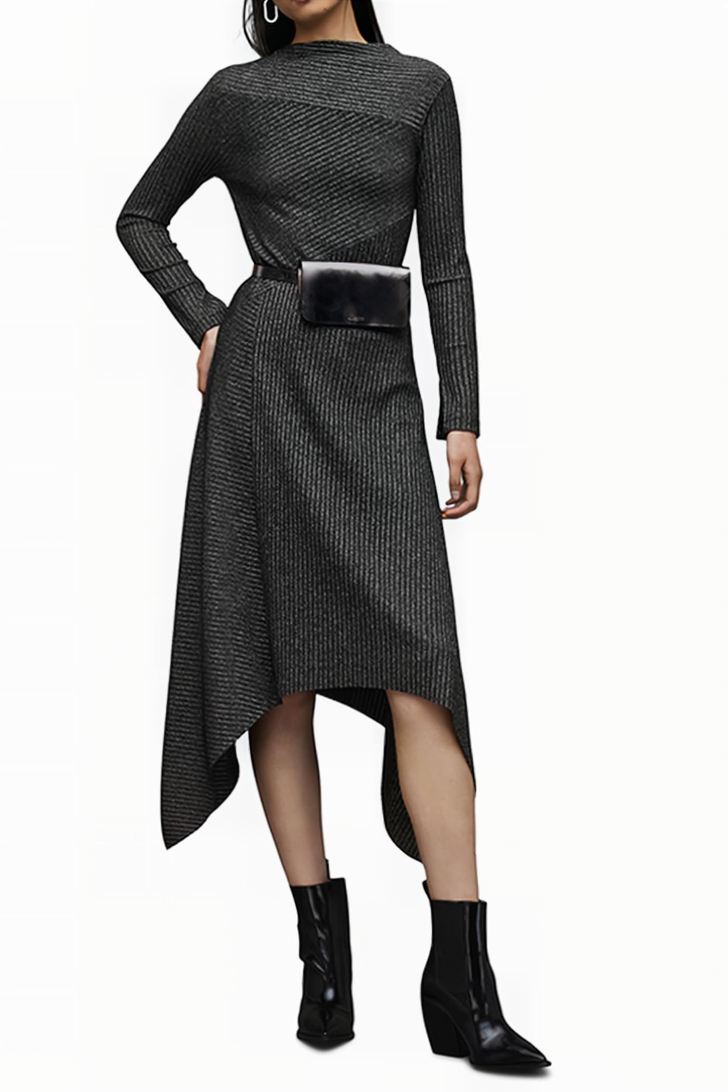 GIA SPARKLE DRESS DARK SILVER 1