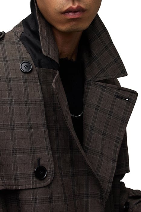 CASTOR TRENCH BROWN CHECK 5