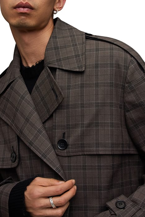 CASTOR TRENCH BROWN CHECK 6