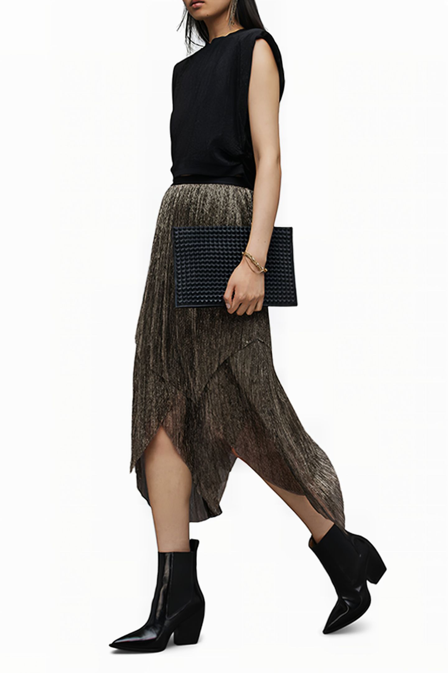 VEENA SKIRT BLACK GOLD 6
