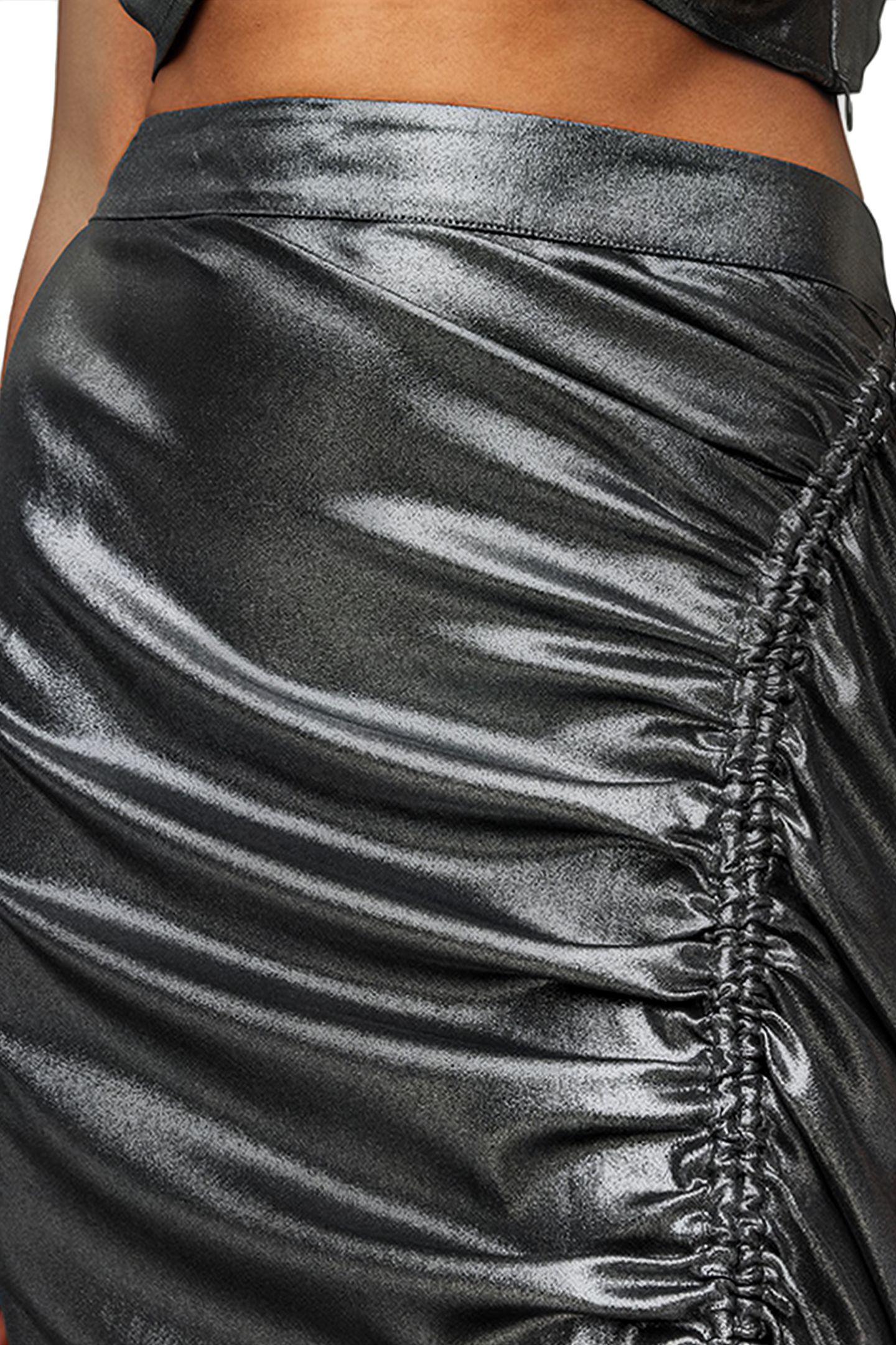 CARLA METALLIC SKIRT GUNMETAL GREY 6