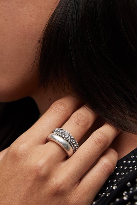 CELESTE RING SET WARM SILVER 2