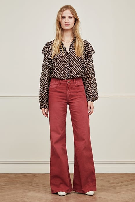 BIBI LONG SLEEVE BLOUSE BLACK/CRAZY CLAY 4