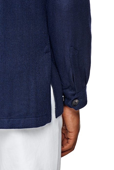 HERRINGBONE GREENWICH SHIRT-JACKET NAVY 8