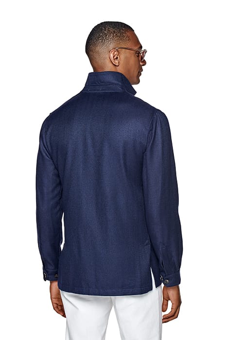 HERRINGBONE GREENWICH SHIRT-JACKET NAVY 2
