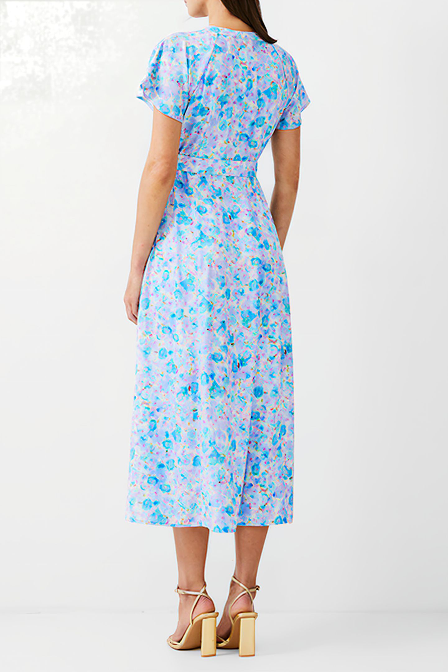 GRETHA BELT LONG DRESS STILL WATER 2