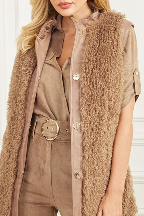 MARCIANO BY GUESS SUSY VEST TRUFFLE DUST MULTI 10