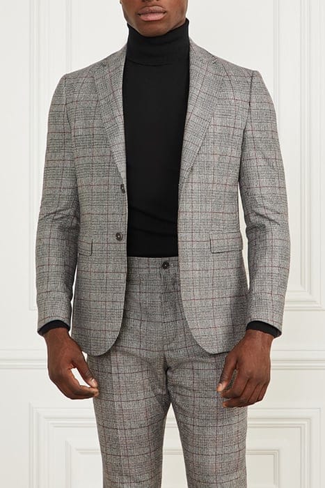 MARCIANO BY GUESS SEAN NOTCH BLAZER BLACK/WHITE/RED CHECK 1
