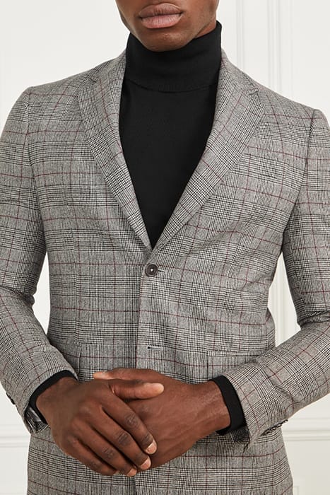 MARCIANO BY GUESS SEAN NOTCH BLAZER BLACK/WHITE/RED CHECK 9
