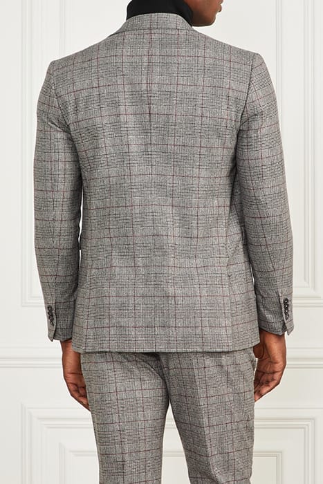 MARCIANO BY GUESS SEAN NOTCH BLAZER BLACK/WHITE/RED CHECK 2