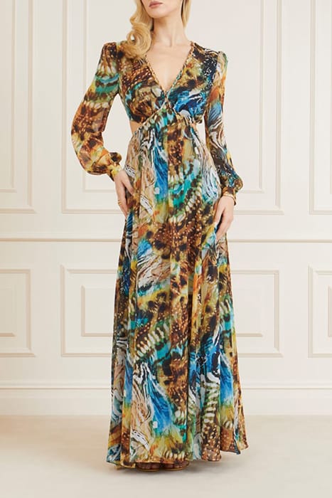 MARCIANO BY GUESS URSULA GOWN SOLID EUTOPIA MAXI DRESS PRINT 4
