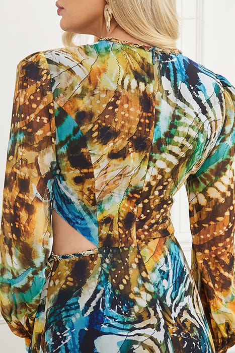 MARCIANO BY GUESS URSULA GOWN SOLID EUTOPIA MAXI DRESS PRINT 9