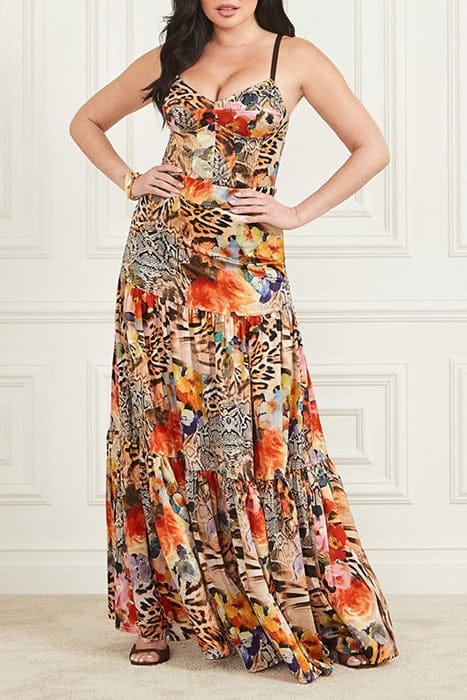 MARCIANO BY GUESS BLOSSOM CORSET WILD FLOWER FALL TOP PRINT 3