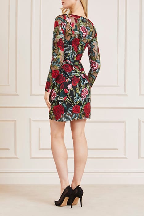 MARCIANO BY GUESS ROSA DRESS BLACK FLORAL MULTI 2