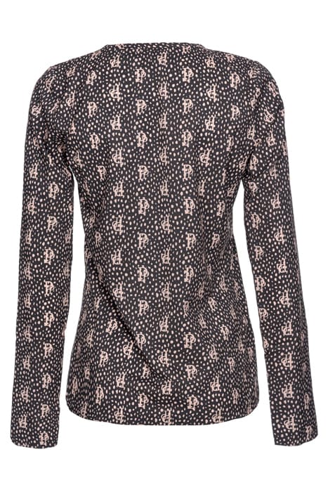 MUSA BLUSA GEORGETTE STRETCH M BLACK/NUDE 2