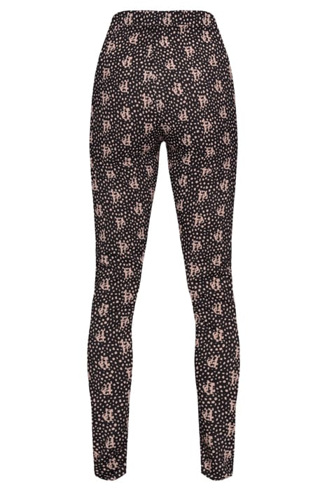LOTO PANTALONE GEORGETTE STRET BLACK/NUDE 2