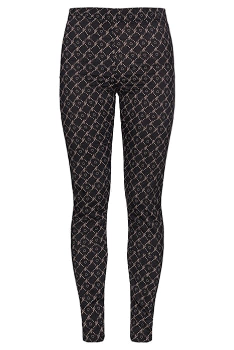 LOTO PANTALONE GEORGETTE STRET BLACK/NUDE 1