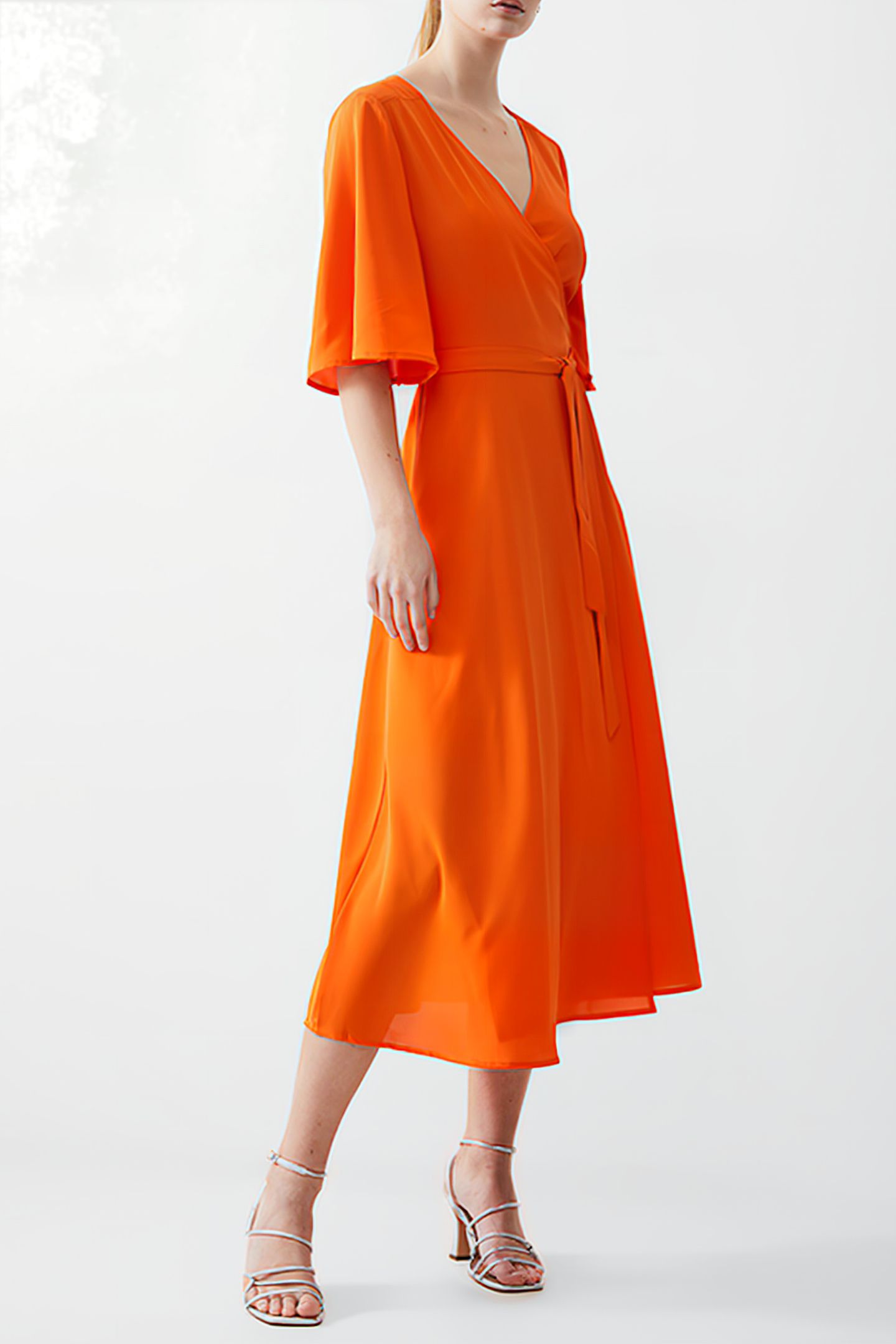 WRAP ANGEL SLV DRESS LONG MANDARIN 3