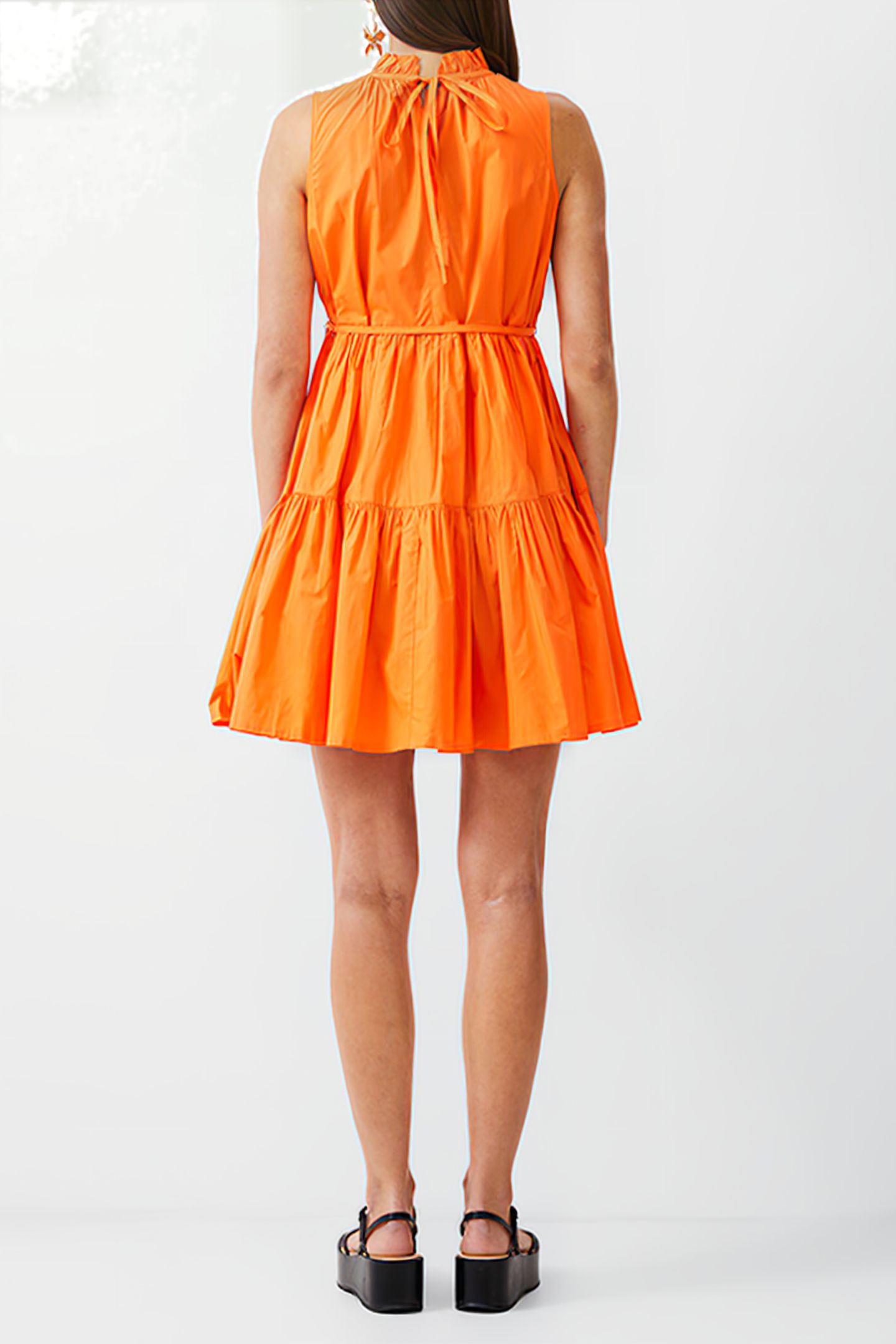 TIERED POPLIN DRESS SHORT MANDARIN 2