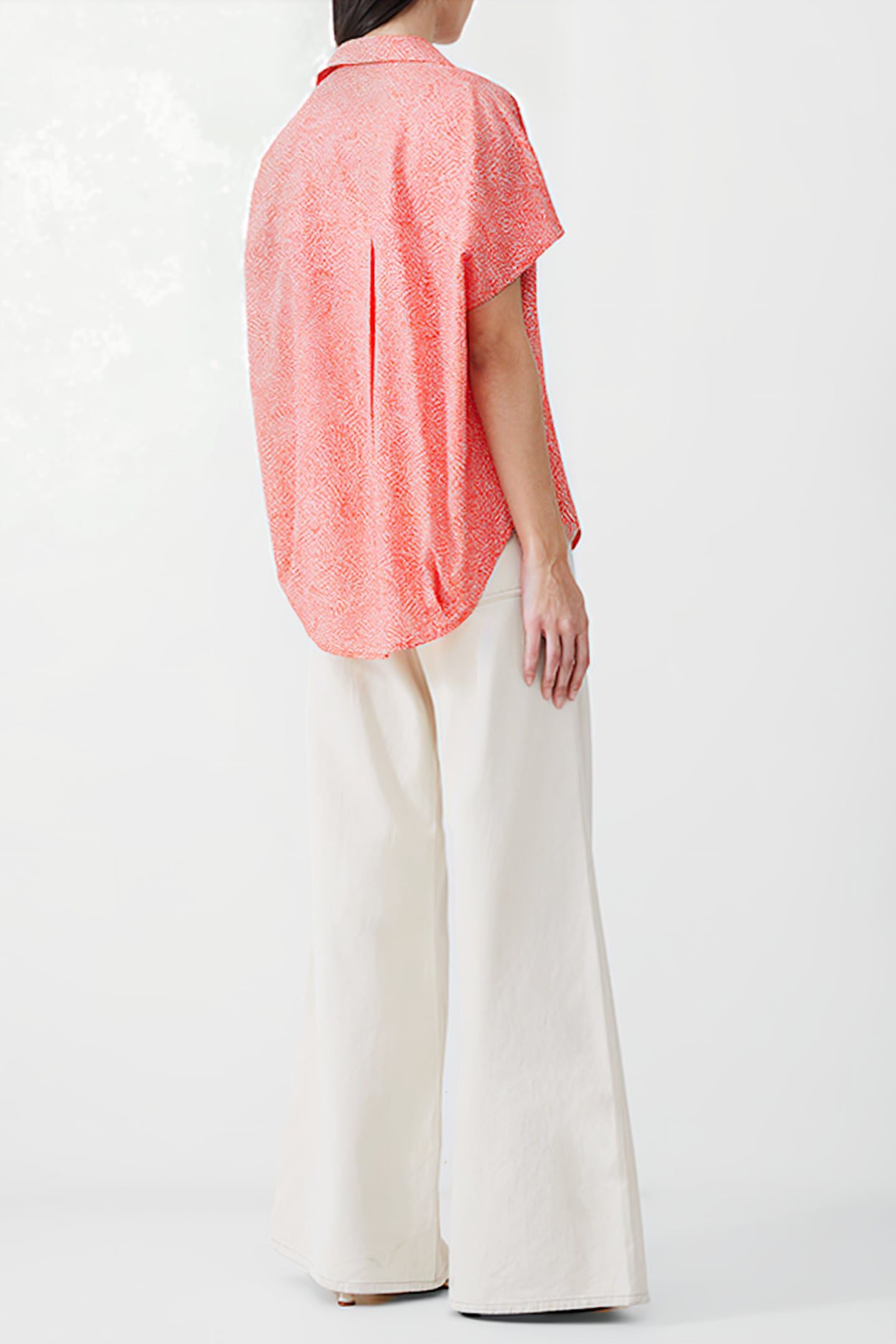 BERNICE CREPE LIGHT POPOVER MANDARIN/SEAPINK/IVR 3